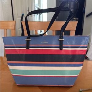 Kate Spade Striped Multicolor Tote Bag